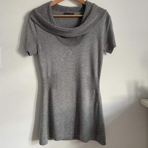 Vintage Smart Set Cowl Neck Knit Tunic Top Short Sleeve - Picture 3 of 10